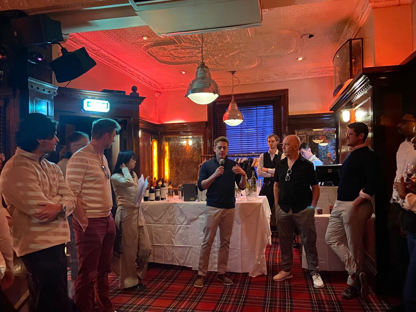 Speaking to a room at a Clarity event