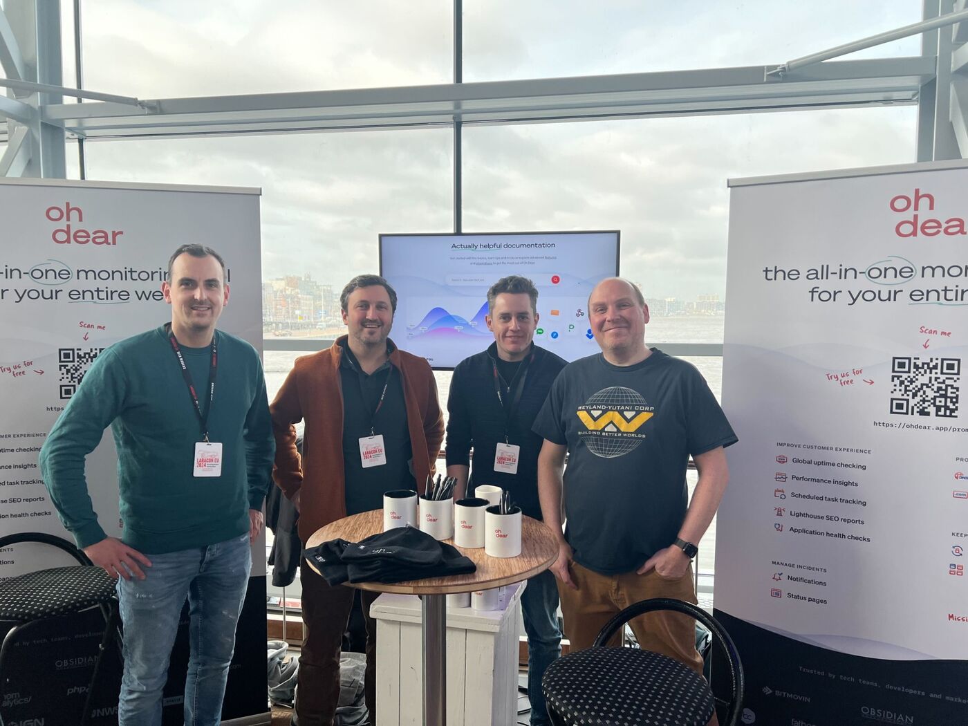 The Oh Dear team at their stand at Laracon EU 2024